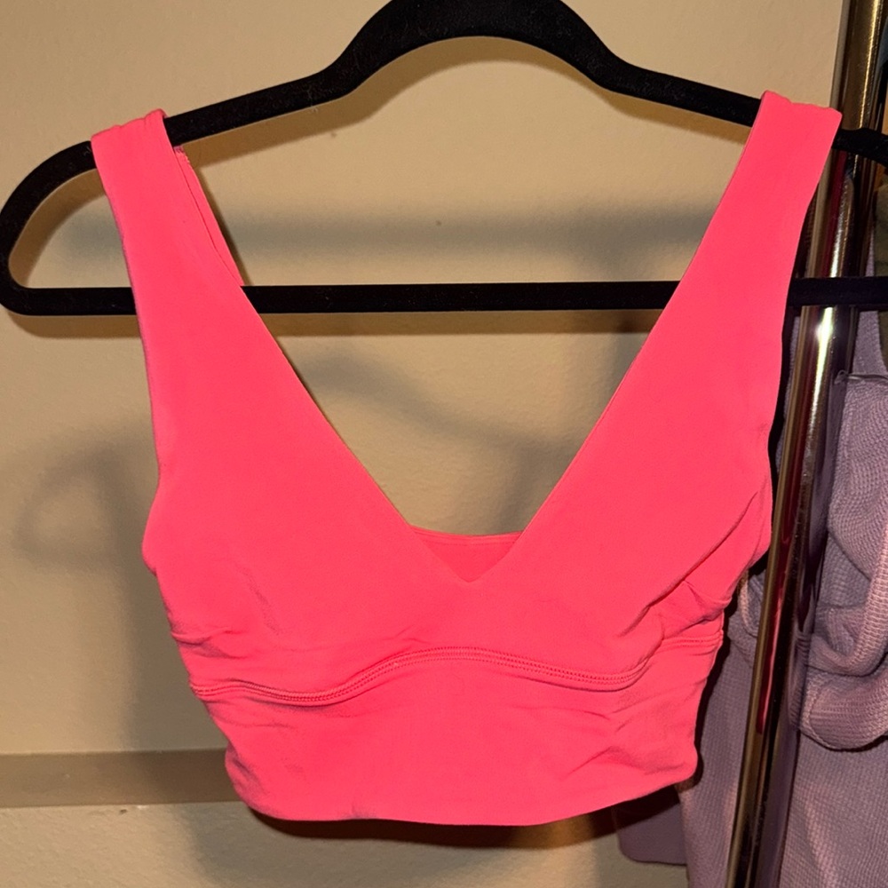 Lulu Bright Pink Low Cut Sports Bra